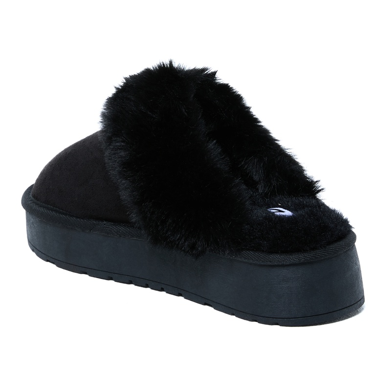 Platform slippers "Cosy Slip In Platform" Black